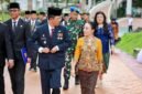 Upacara HUT Satpol PP, Satlinmas, Pemadam Kebakaran, serta Hari Kartini tingkat Kota Batam di Dataran Engku Putri, Batamcentre, Selasa (21/4/2026). Foto: Humas Diskominfo Batam
