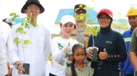 Gerakan Masyarakat Batam Aman, Sehat, Resik, dan Indah (Gema Batam ASRI) di Tanjung Banon, Rempang Eco City, Rabu (22/4/2026). Foto: Humas Diskominfo Batam