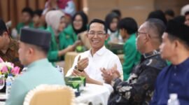 Wali Kota Batam, Amsakar Achmad, membuka kegiatan Pantun Tiga Serumpun di Kantor Wali Kota Batam, Kamis (23/4/2026), Foto: Humas Diskominfo Batam