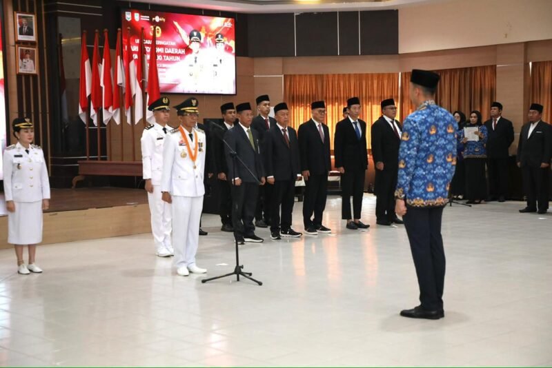Upacara peringatan Hari Otonomi Daerah (Otda) ke-30 tingkat Kota Batam di Kantor Wali Kota Batam, Senin (27/4/2026). Foto: Humas Diskominfo Batam