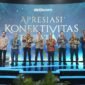 Telkom) meraih tiga penghargaan pada ajang Apresiasi Konektivitas Digital 2026 yang digelar detikcom bersama BAKTI Kementerian Komunikasi dan Digital, Jumat (17/4/2026). Foto: Istimewa