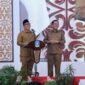 Gubernur Kepri Ansar Ahmad bersama Wagub Nyanyang Haris Pratamura dalam kegiatan Musrenbang Provinsi Kepri Tahun 2026 digelar di Aula Wan Seri Beni, Dompak, Tanjungpinang, Senin (6/4/2026). Foto: Diskominfo Kepri 