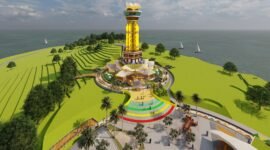 Rencana pembangunan Museum dan Monumen Tugu Bahasa sebagai destinasi wisata di Pulau Penyegat. Foto: Dinas PUPP Kepulauan Riau