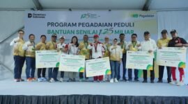 PT Pegadaian sukses menggelar ajang lari perdana Tring! Golden Run 2026 di kawasan Parkir Timur Senayan, Jakarta, Minggu (26/4/2026). Foto: Humas Pegadaian
