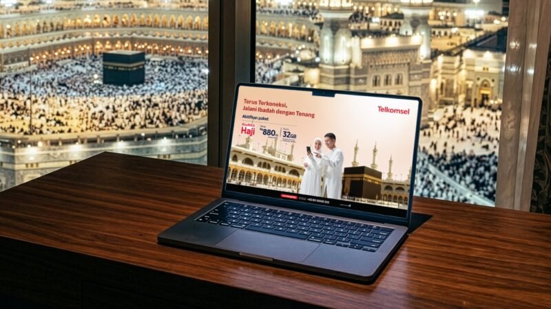 Telkomsel menyediakan Paket RoaMAX Haji 2026, akses jaringan 5G di Arab Saudi, ilustrasi