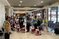 Pernerbangan haji di Bandara Internasional Hang Nadim Batam. Foto: Istimewa