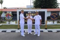 Serah terima jabatan Komandan KRI Krait-827 di Mako Satrol Kodaeral IV, Batam, Senin (13/4/2026). Foto: Istimewa