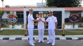 Serah terima jabatan Komandan KRI Krait-827 di Mako Satrol Kodaeral IV, Batam, Senin (13/4/2026). Foto: Istimewa