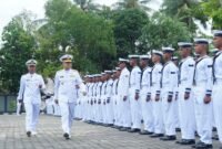 Pelantik dan menyumpah siswa Pendidikan Pertama Tamtama (Dikmata) TNI Angkatan Laut Angkatan XLVI Tahun Anggaran 2026 di Lapangan Apel Satrol 1 Tanjung Uban, Sabtu (9/5/2026). Foto: Istimewa