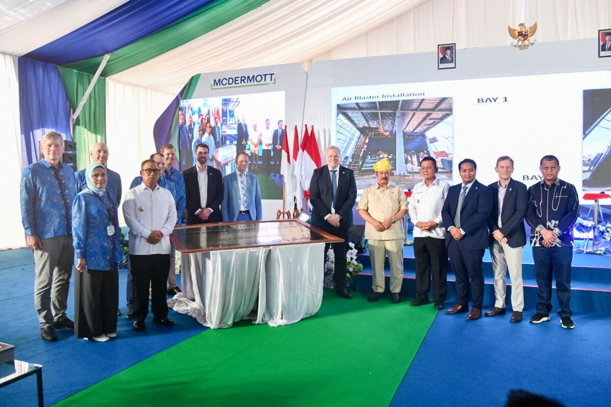 Peresmian Gedung Cakrawala dan Nusantara, Kamis (28/5/2026) dihadiri Menteri BPN/Bappenas Rachmat Pambudy, Gubernur Kepri Ansar Ahmad, Wagub Kepri Nyanyang Haris Pratamura serta jajaran PT McDermott Indonesia. Foto: Biro ADPIM Kepri