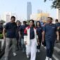 Menteri Komunikasi dan Digital Meutya Hafid (tengan), saat peringatan World Press Freedom Day 2026 yang digelar dalam suasana car free day di Jakarta, Minggu (3/5/2026). Foto: InfoPublik-IGID/Bismo Agung

