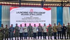 Peluncuran 1.061 Koperasi Desa/Kelurahan Merah Putih (KDKMP) wilayah Jawa Timur dan Jawa Tengah oleh Presiden RI secara virtual dari Pasar Hang Tuah, Batu Besar, Batam, Sabtu (16/5/2026). Foto: Diskominfo Kepri