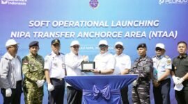PT Pelindo melakukan soft operational launching Nipah Transfer Anchorage Area (NTAA) di Pelabuhan Feri Harbour Bay, Senin (25/5/2026). Foto: Istimewa