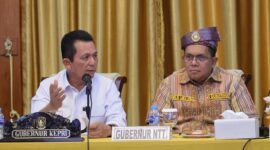 Gubernur Kepulauan Riau Ansar Ahmad bersama Gubernur Nusa Tenggara Timur Emanuel Melkiades Laka Lena dalam pertemuan berlangsung di Gedung Daerah, Tanjungpinang, Senin (11/5/2026). Foto: Diskominfo Kepri