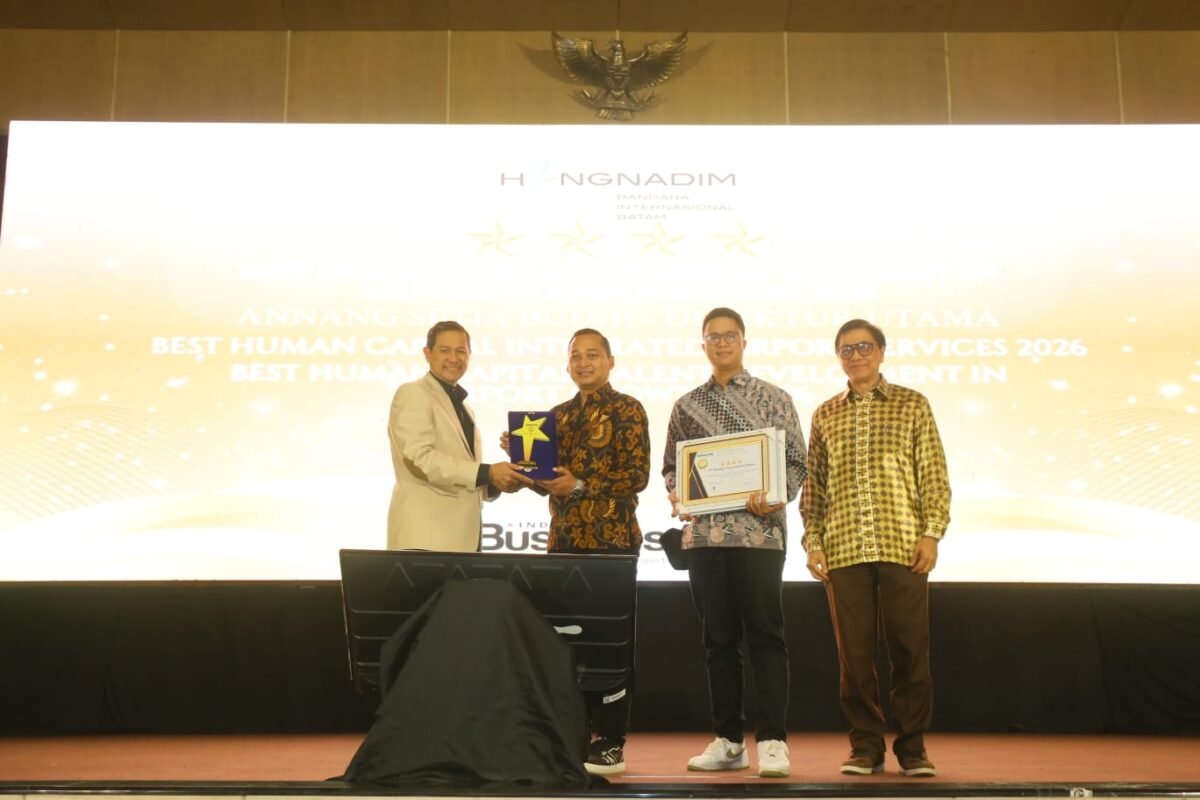 PT Bandara Internasional Batam (BIB) memborong tiga penghargaan dalam ajang Best Human Capital Award 2026 yang digelar BusinessAsia. Foto: Istimewa