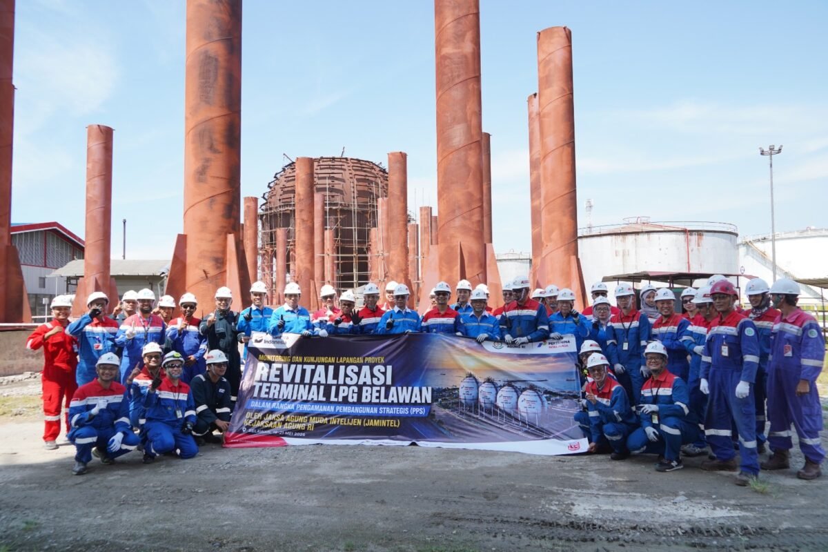 PT Pertamina Patra Niaga Sumbagut mempercepat revitalisasi Terminal LPG di Fuel Terminal (FT) Medan, Belawan, Sumatera Utara. Foto: Istimewa