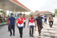 Tim meninjau SPBU Imam Munandar 13.282.613, SPBU Teratak Buluh 14.284.611, dan SPBU Ahmad Arifin 14.282.635 pada Selasa (5/5/2026). Foto: Istimewa