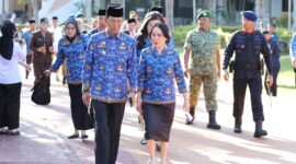 Upacara Hari Kebangkitan Nasional (Harkitnas) ke-118 tingkat Kota Batam di Dataran Engku Putri, Batam Centre, Rabu (20/5/2026). Foto: Humas Diskominfo Batam