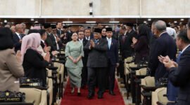 Presiden RI Prabowo Subianto saat pidato dalam Rapat Paripurna ke-19 DPR RI mengenai Kerangka Ekonomi Makro dan Pokok-Pokok Kebijakan Fiskal (KEM dan PPKF) RAPBN 2027 di Gedung DPR RI, Jakarta, Rabu (20/5/2026). Foto: Bakom RI