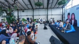 Menteri Komunikasi dan Digital Meutya Hafid pada kegiatan kegiatan Indonesia GOID Menyapa Gass Pol Tolak Judol - Jauhi Judol, Anak Medan Pilih Masa Depan, Bukan Judi Online di Kota Medan meminta terutama para ibu dan seluruh keluarga menjadi benteng utama di rumah untuk melindungi anak-anak dari bahaya judi online, selamatkan masa depan anak! Foto: Infopublik.id/Agus Siswanto