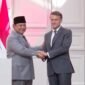 Presiden Republik Indonesia, Prabowo Subianto, dalam upacara penyambutan resmi kenegaraan di Paris, Prancis, Kamis (28/5/2026). (Tangkapan Layar Youtube BPMI Setpres)

