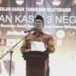 Wagub Kepri Nyanyang Haris Pratamura memberikan kata sambutan pada kegiatan Bantuan Amal Jalinan Kasih 3 Negara (Sahabat Dua Roda) & Club Pemotoran serta Persilatan Bima Sakti yang digelar di Moro, Kabupaten Karimun, Sabtu (2/5/2026). Ziqri/DISKOMINFO KEPRI