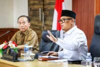Rapat koordinasi bertajuk Standarisasi Pelaporan dan Kinerja BUMD Menuju Efisiensi, Transparansi, dan Peningkatan PAD di Balairung Raja Ali Kelana, Kantor Gubernur Kepri, Selasa (5/5/2026). Foto: diskominfo Kepri