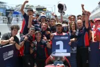 Pebalap binaan PT Astra Honda Motor (AHM) itu meraih kemenangan perdana di Moto3 Junior World Championship 2026 usai finis pertama pada putaran kedua di Sirkuit Estoril, Portugal, Minggu (14/6/2026). Foto: Istimewa