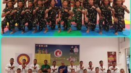 Yonif TP 849/Beladau Sakti, mengikuti pelatihan Jujitsu gandeng Indonesia Spider Jujitsu (ISJ) dan latihan di Dojo Kenacha Martial Arts Academy, Mall Botania 2 (MB2), selama dua bulan. Foto: Istimewa