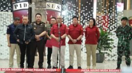 Direktur Penyidikan Jaksa Agung Muda Tindak Pidana Khusus (Jampidsus) Kejagung, Syarief Sulaeman Nahdi saat konferensi pers di Gedung Kejaksaan Agung, Jakarta, Rabu (3/6/2026). Foto: Dok. Puspenkum Kejagung