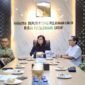 Anggota/Deputi Bidang Pelayanan Umum BP Batam, Ariastuty Sirait, menerima kunjungan Kepala Staf Komando Armada (Kaskoarmada) I Tanjungpinang, Laksamana Pertama TNI Dr. Arif Badrudin, Jumat (12/6/2026). Foto: Humas BP Batam