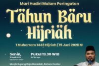 Sambut Tahun Baru Islam 1 Muharram 1448 Hijriah di Masjid Agung Raja Hamidah, Batamcentre, Senin (15/6/2026) malam. Foto: Humas Diskominfo Batam