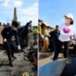 ali Kota Batam, Amsakar Achmad, bersama Wakil Wali Kota Batam, Li Claudia Chandra, ikut membersihkan sampah dalam peringatan Hari Lingkungan Hidup Sedunia Tingkat Kota Batam Tahun 2026, Jumat (19/6/2026). Foto: Humas Diskominfo Batam