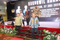 ekda Batam, Firmansyah, menghadiri Rakorwil Sumatera ADKASI Tahun 2026 di Hotel Pacific Palace, Jodoh, Kecamatan Batuampar, Sabtu (27/6/2026). Foto: Humas Diskominfo Batam
