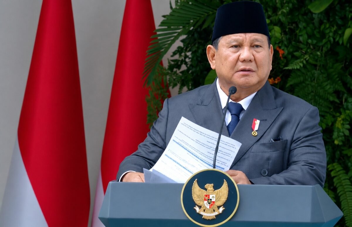Presiden Prabowo Subianto saat memimpin Upacara Peringatan Hari Lahir Pancasila di Gedung Pancasila, Jakarta, Senin (1/6/2026). Foto: BPMI Setpres