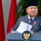Presiden Prabowo Subianto saat memimpin Upacara Peringatan Hari Lahir Pancasila di Gedung Pancasila, Jakarta, Senin (1/6/2026). Foto: BPMI Setpres