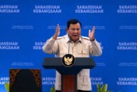 Presiden Prabowo Subianto saat memberikan pidato dalam Pembukaan Sarasehan Kebangsaan Konvensi Sains dan Teknologi Indonesia (KSTI) 2026 di Jakarta, Jumat (26/6/2026). Istimewa