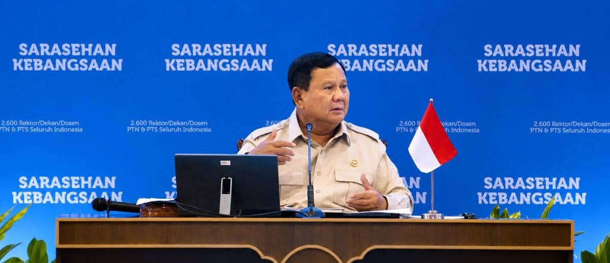 Presiden Prabowo Subianto saat menutup Sarasehan Kebangsaan Konvensi Sains, Teknologi, dan Industri 2026 di Jakarta, Minggu (28/6/2026). Foto: Istimewa