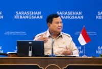 Presiden Prabowo Subianto saat menutup Sarasehan Kebangsaan Konvensi Sains, Teknologi, dan Industri 2026 di Jakarta, Minggu (28/6/2026). Foto: Istimewa