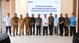 Kepala BNPT RI, Komjen Pol Eddy Hartono dalam kegiatan sosialisasi dan assesment sistem pengamanan dalam rangka pencegahan tindak pidana terorisme di PT PLN Indonesia Power Tanjungpinang, Selasa (23/6/2026). Foto: Diskominfo Kepri