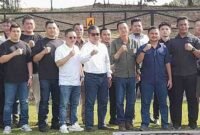 Anggota Komisi I DPRD Kota Batam, Dr. Muhammad Mustofa, SH., MH, menghadiri pisah sambut Komandan Batalyon Infanteri 10 Marinir/Satria Bhumi Yudha (Danyonif 10 Mar/SBY) di Lapangan Tembak Pistol Yonif 10 Marinir/SBY, Pulau Setokok, Batam, Sabtu (18/7/2026). Foto: istimewa
