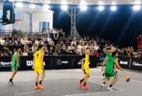 PertandinganTiimnas Indonesia Balige VS Serbia UB FIBA 3x3 Challengers Batam 2026, di Dataran Engku Putri, Sabtu (25/7/2026) malam. 