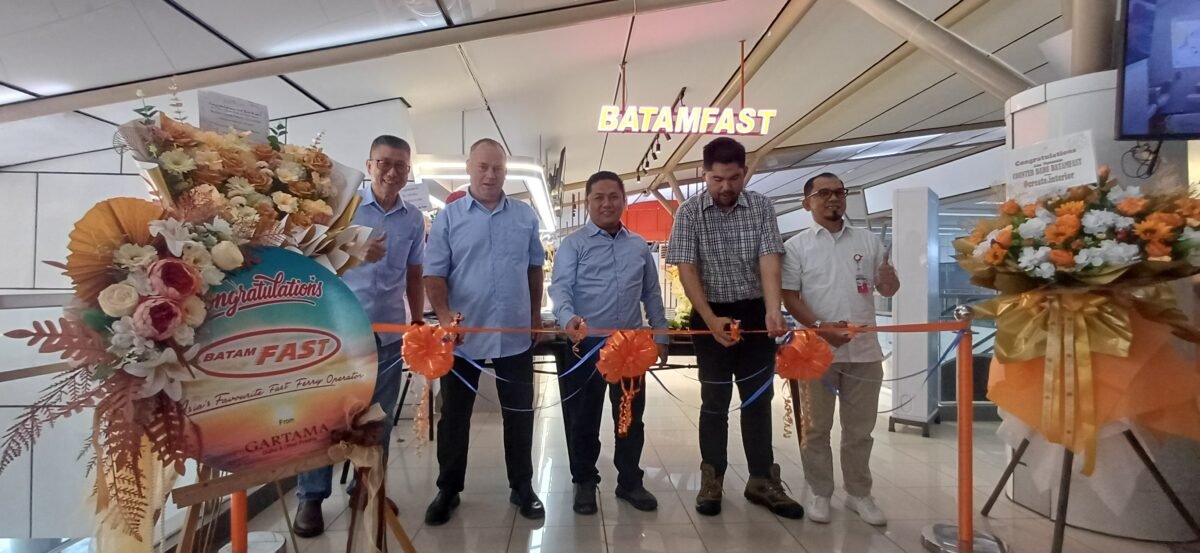 BatamFast meresmikan counter baru berkonsep modern di Lantai II Sekupang International Ferry Terminal, Rabu (29/7/2026). Foto: Metroposid