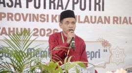 Salah seorang peserta kafilah Batam tampil di MTQ XII Kepri. Foto: Humas Diskominfo Batam