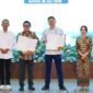 Wali Kota Batam, Amsakar Achmad, bersama Wakil Wali Kota Batam, Li Claudia Chandra, menyaksikan penandatanganan PJBTL antara PT PLN Batam dan PT Altiva Identity Data Center di Auditorium Tanjung Kasam, Kantor PLN Batam, Selasa (28/7/2026). Foto: Humas Diskominfo Batam