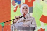 Menteri Komunikasi dan Digital (Menkomdigi), Meutya Hafid, dalam Festival Generasi Berani Exploring yang digelar dalam rangka Hari Anak Nasional, di Cibis Park. Foto: Audie Ichsan InfoPublik/Igid/Ditjen KPM Kemkomdigi
