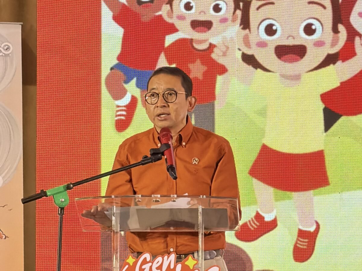 Menteri Kebudayaan (Menbud) Fadli Zon dalam Festival Generasi Berani Exploring dalam rangka Hari Anak Nasional 2026, di Cibis Park  Foto: Audie Ichsan InfoPublik/Igid Ditjen KPM Kemkomdigi
