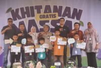 PT Pegadaian Area Pekanbaru mengkhitankan 126 anak secara gratis melalui program Langkah Emas Anak Sholeh di Kantor Pegadaian Area Pekanbaru, Sabtu (4/7/2026). Foto: Istimewa