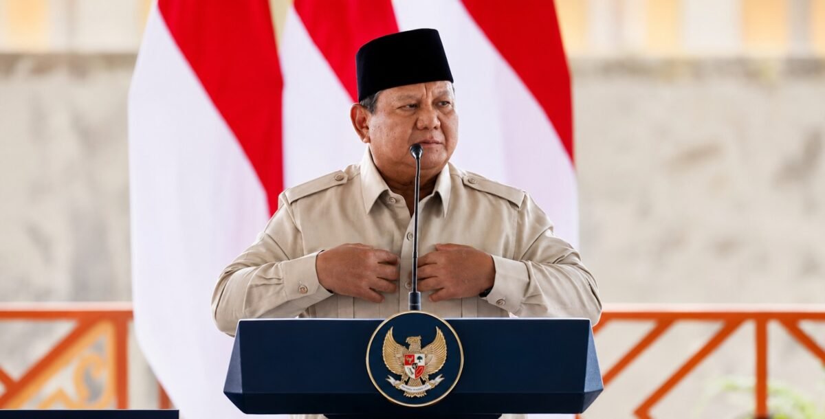 Presiden Prabowo Subianto saat meresmikan lima bendungan di Lombok Barat, Nusa Tenggara Barat, Jumat (10/7/2026). Tangkapan Layar Youtube BPMI Setpres