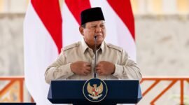 Presiden Prabowo Subianto saat meresmikan lima bendungan di Lombok Barat, Nusa Tenggara Barat, Jumat (10/7/2026). Tangkapan Layar Youtube BPMI Setpres